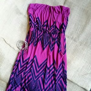 Strapless maxi dress